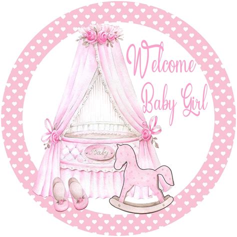 Welcome Baby Girl Sign Welcome Sign Baby Girl Sign Birth - Etsy