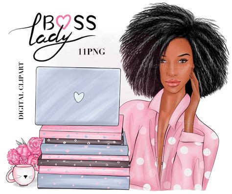 Afro Woman, Boss Girl Clipart, Boss Lady Clipart,boss Babe Clipart ...