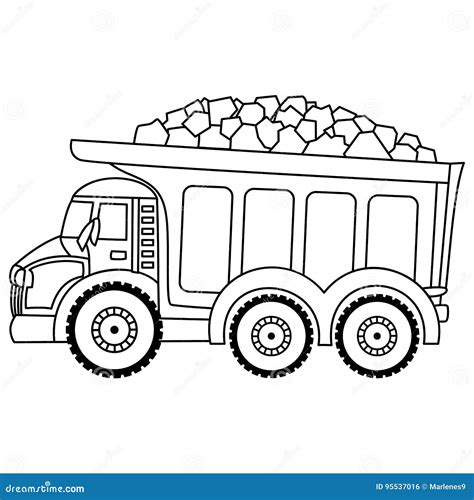 Vector Dump Truck. Vector Truck. | CartoonDealer.com #95537016