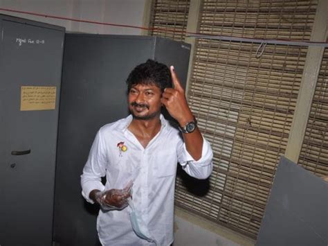 Udhayanidhi Stalin wore shirt with DMK symbol on it while casting vote ...