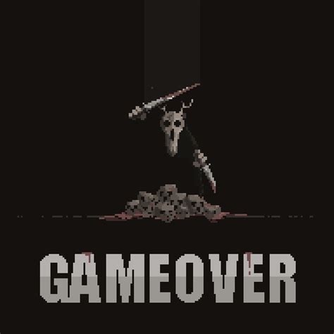 Gameover. GIF & CRT view : r/PixelArt