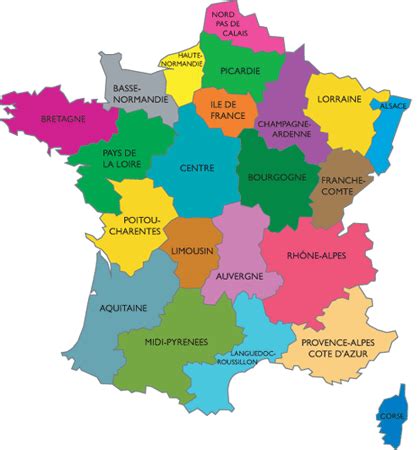 FRANCE REGIONS MAP - Recana Masana