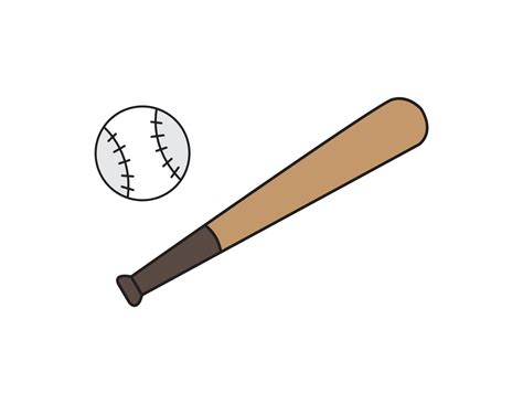 How To Draw Baseball & Bat (Sport) - Simple Step By Step for Young Kids ...