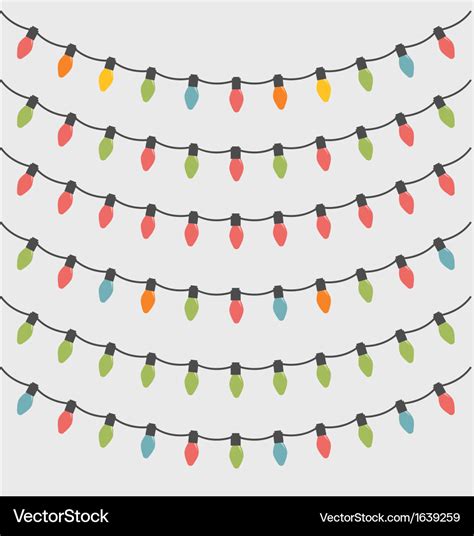 Christmas lights Royalty Free Vector Image - VectorStock