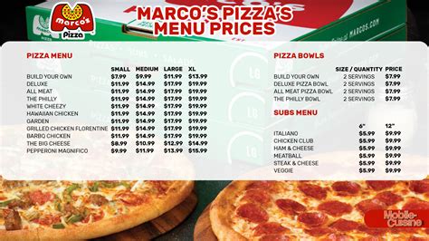 Marco’s Pizza Menu Prices w/ Coupon Codes (2024)