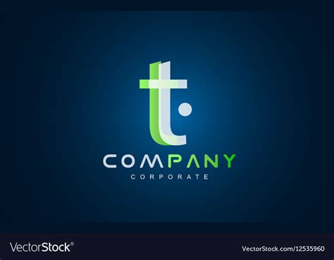 Alphabet small letter t logo Royalty Free Vector Image