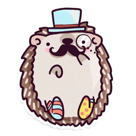 “Hedgehog” stickers set for Telegram