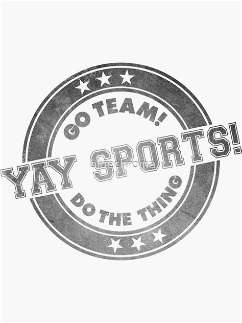 "Yay Sports!" Sticker for Sale by bluechroma | Redbubble