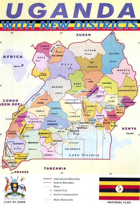 Detailed Political Map Of Uganda Uganda Detailed Political Map Images ...