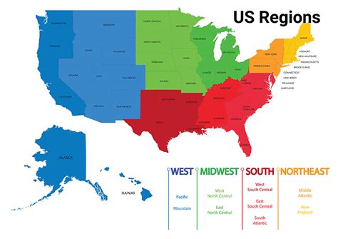 Map Of The United States Regions - Retha Charmane