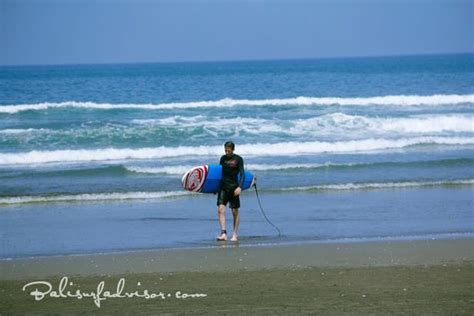 Surfing Seminyak Beach Bali Indonesia