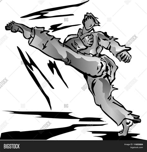 Taekwondo Kick Vector & Photo | Bigstock