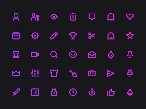 Twitch Icon Set by Kyle Crumrine for Twitch on Dribbble