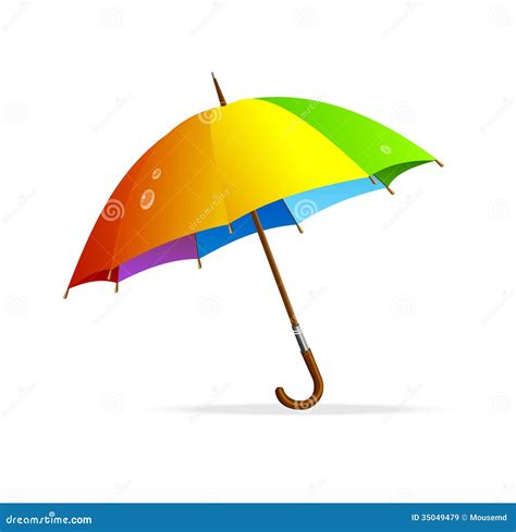 Vector Rainbow Umbrella Isolated Royalty Free Stock Images - Image ...