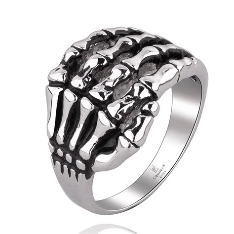 Skeleton Hand Ring Punk Retro Autumn New Arrival Tiny Skeleton Hand ...