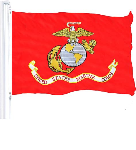 G128 - USMC US Marine Corps Flag 3x5 ft Printed United States Marine ...