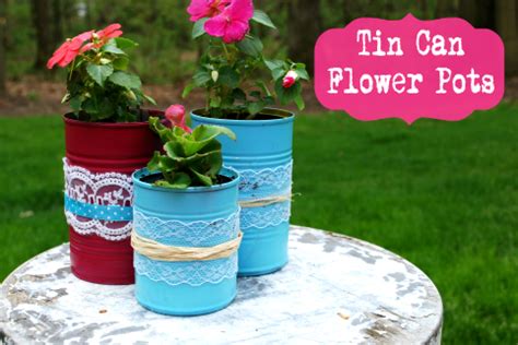 DIY Tin Can Flower Pots