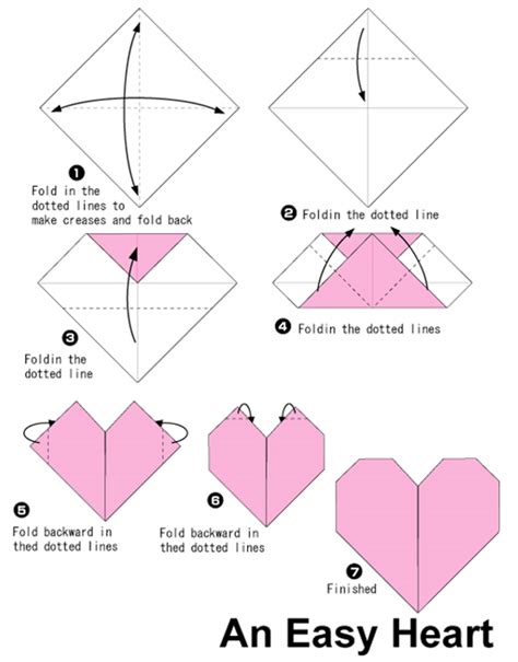 Simple origami heart