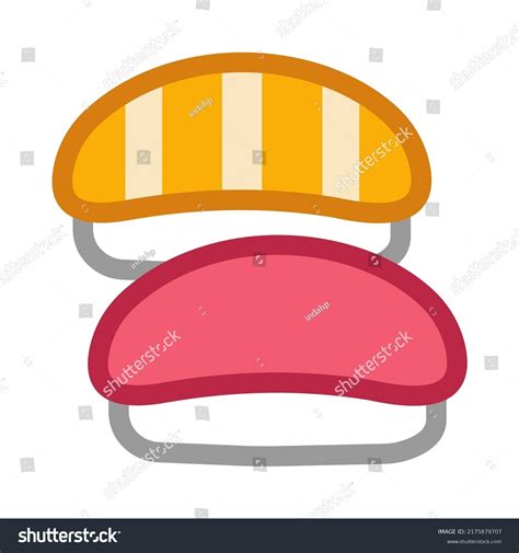 Sushi Emoji Isolated Vector Icon Japanese Stock Vector (Royalty Free ...