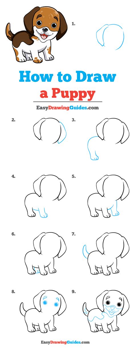 How to Draw a Puppy - Really Easy Drawing Tutorial