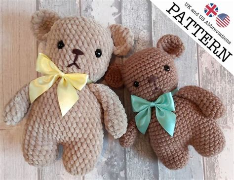 Teddy Bear Crochet Pattern Beginner Friendly A No Sew - Etsy