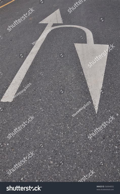 Uturn Arrow Symbol On Asphalt Road Stock Photo 56904055 - Shutterstock