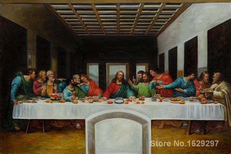 oil Painting for kids room The Last Supper by Leonardo Da Vinci Hand ...