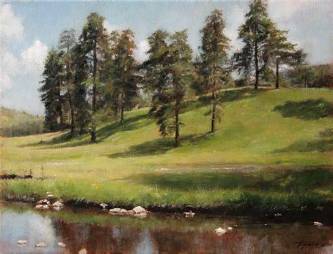 Mountain Hillside - Landscape Oil Painting - Fine Arts Gallery ...