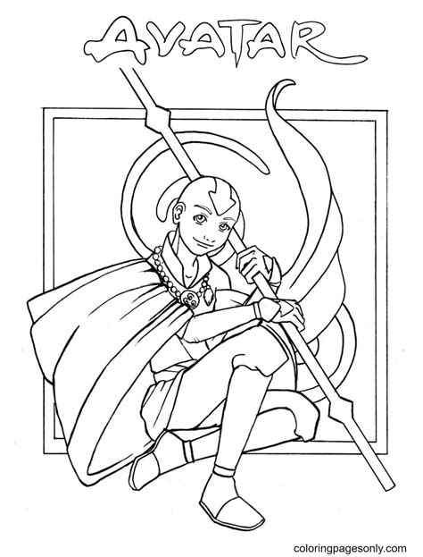 Avatar Aang Page Coloring Pages