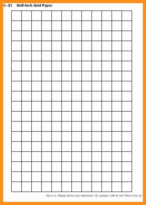 Printable Graph Paper 1 2 Inch