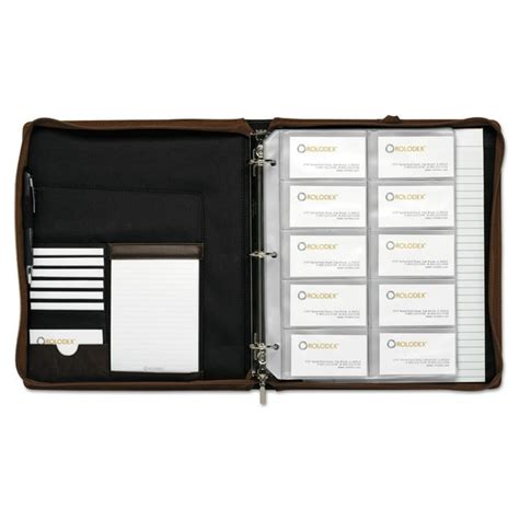 Rolodex Explorer Leather Organizer Business Card Book, 240-Card Cap ...