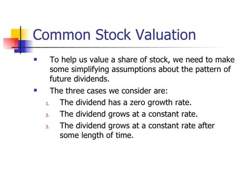 Stock Valuation