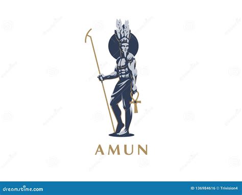 The Egyptian God Amun. Vector Illustration | CartoonDealer.com #122400862