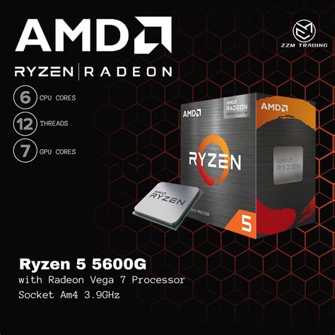 PRE-ORDER AMD Ryzen 5 5600G With Radeon Vega 7 Processor Socket Am4 3 ...