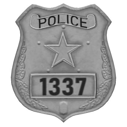 Silver Police Badge - Roblox