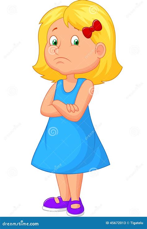 Angry Girl Cartoon Stock Vector - Image: 45672013