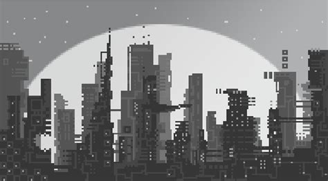 Black Duck Overlord - Pixel art - City view