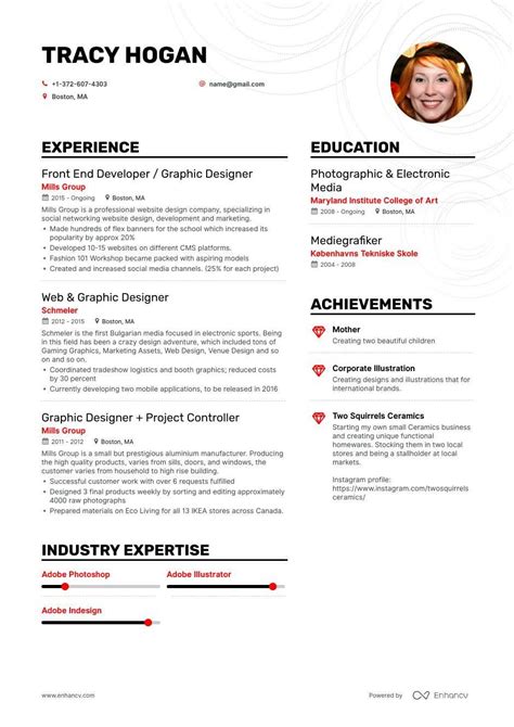 Graphic Designer Resume - Photos