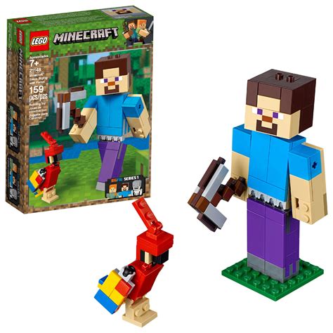 LEGO Minecraft Steve BigFig with Parrot Building Toy 21148 - Walmart.com