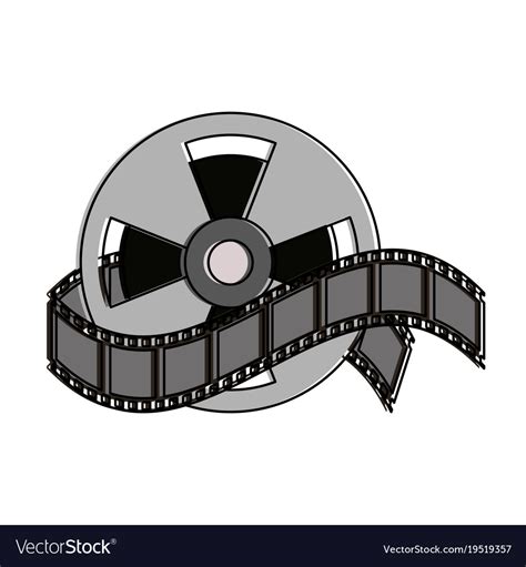 Movie roll reel Royalty Free Vector Image - VectorStock