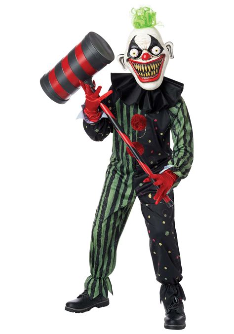 Crazy Eyed Clown Boy's Costume | Evil Clown Costumes