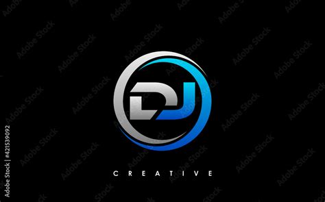 DJ Letter Initial Logo Design Template Vector Illustration Stock Vector ...