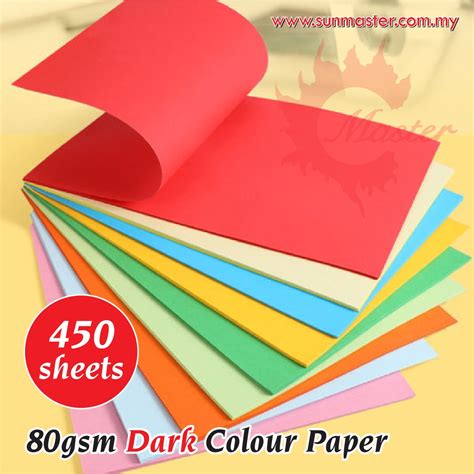 A4 80gsm Dark Colour Paper | Color Paper | Kertas Warna A4 | | Shopee ...