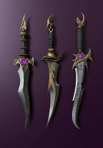 Fantasy Dagger Set 33 3D model | CGTrader