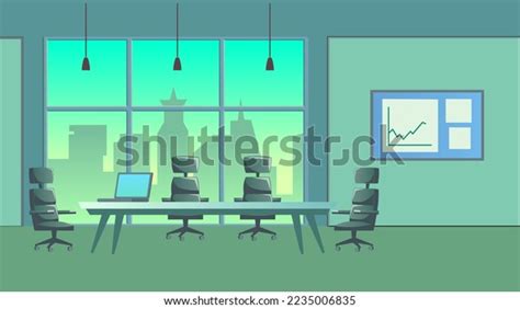 Meeting Room Flat Vector Illustration Stock Vector (Royalty Free ...