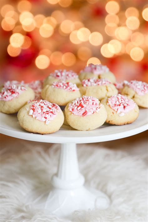 Candy Cane Thumbprint Christmas Cookies - Modern Glam