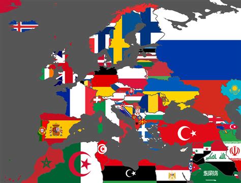 Flags Of Europe Map