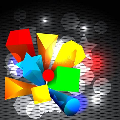 Abstract Colorful 3d Shapes Stock Vector - Illustration of background ...