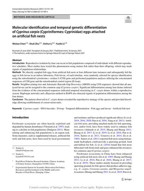 Molecular identification and temporal genetic differentiation of ...