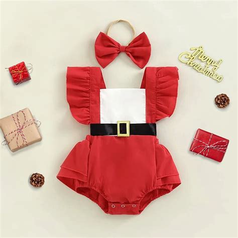 Christmas Santa Baby Girl Outfit for Sisters Newborn & Toddler - Etsy